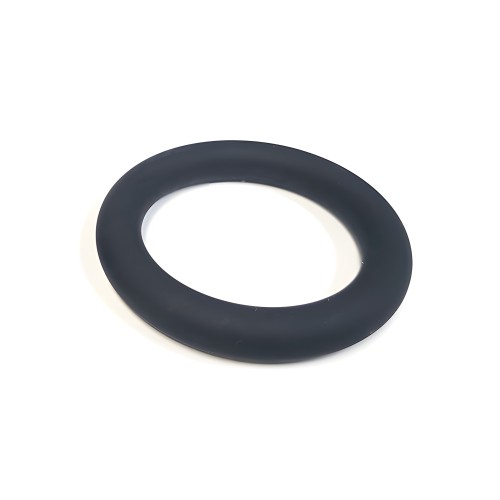 Spartacus Rubber Cock Ring Set - Black Pack of 3