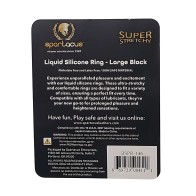 Spartacus Rubber Cock Ring Set - Black Pack of 3