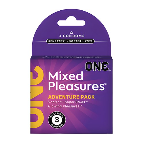 One Mixed Pleasures Condoms Box of 3