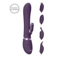 Shots Vive Etsu Pulse G-Spot Rabbit w/Interchangeable Clitoral Attachments - Purple