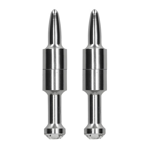 Shots Ouch Pin Magnetic Nipple Clamps - Silver