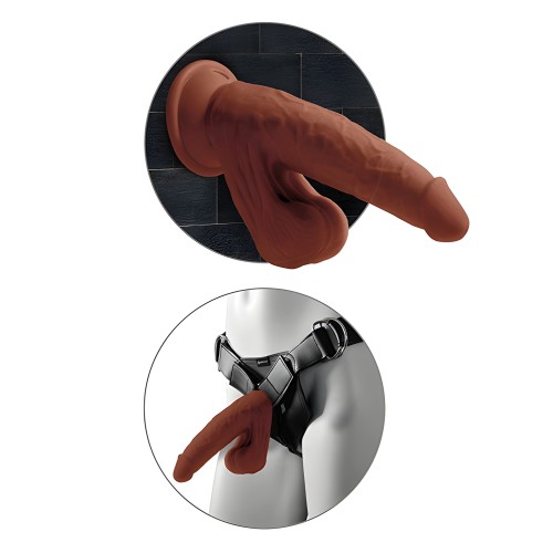 King Cock Plus 8" Pene de Triple Densidad - Marrón