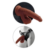 King Cock Plus 8" Pene de Triple Densidad - Marrón