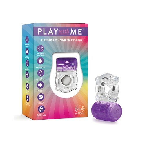 Blush Play With Me Vibrating C Ring - Purple