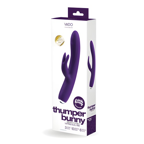 VeDO Thumper Bunny Vibrador Doble Recargable - Púrpura Profundo