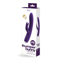 VeDO Thumper Bunny Vibrador Doble Recargable - Púrpura Profundo