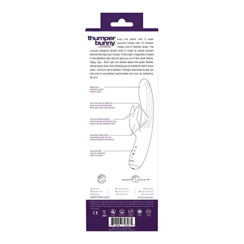 VeDO Thumper Bunny Vibrador Doble Recargable - Púrpura Profundo