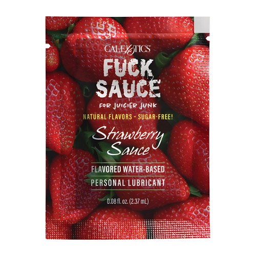 Fuck Sauce Lubricante Personal a Base de Agua con Sabor - .08 oz Fresa