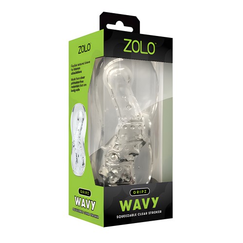 ZOLO Gripz Wavy Stroker - Clear