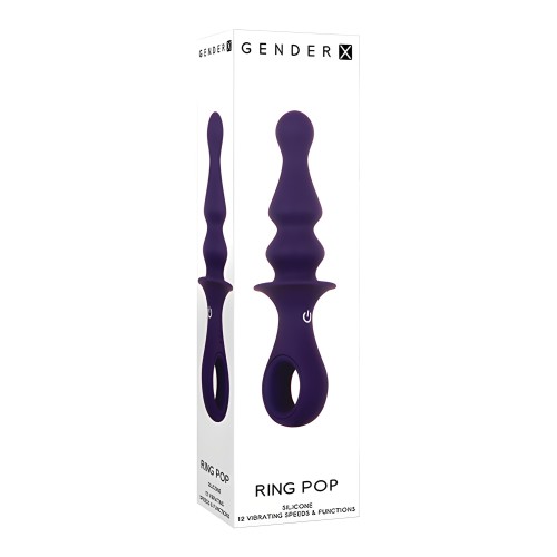 Plug Vibrador Ring Pop - Púrpura