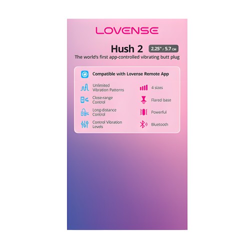 Lovense Hush 2 2.25" Butt Plug - Black