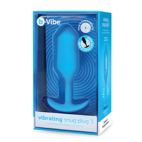 b-Vibe Vibrating Snug Plug - Large Blue