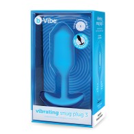 b-Vibe Vibrating Snug Plug - Large Blue
