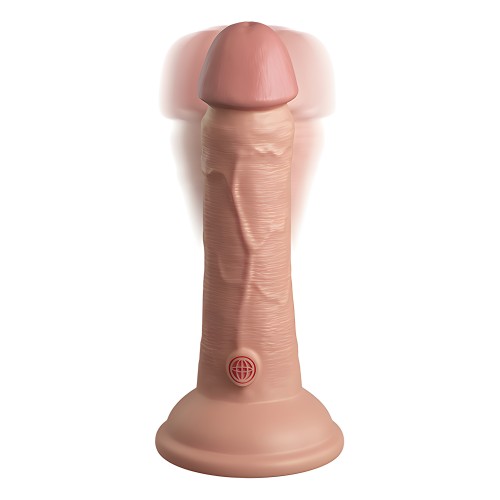 King Cock Elite 6" Consolador Vibrador de Silicona de Densidad Dual - Claro