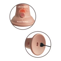 King Cock Elite 6" Dual Density Vibrating Silicone Cock - Light