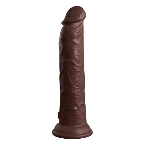 King Cock Elite 9" Dual Density Vibrating Cock - Brown