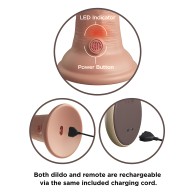 King Cock Elite Vibrating Dildo - Light