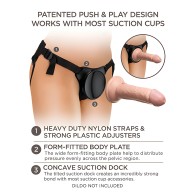 King Cock Elite Beginner's Body Dock Strap On Harness Black