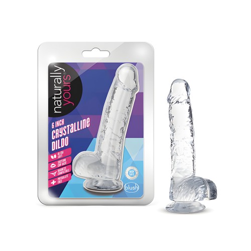 Blush Naturally Yours Dildo Cristalino de 6" - Diamante