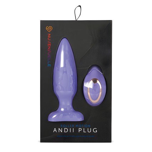 Plug Anal Nu Sensuelle Andii Movimiento de Rodillo Vertical Violeta