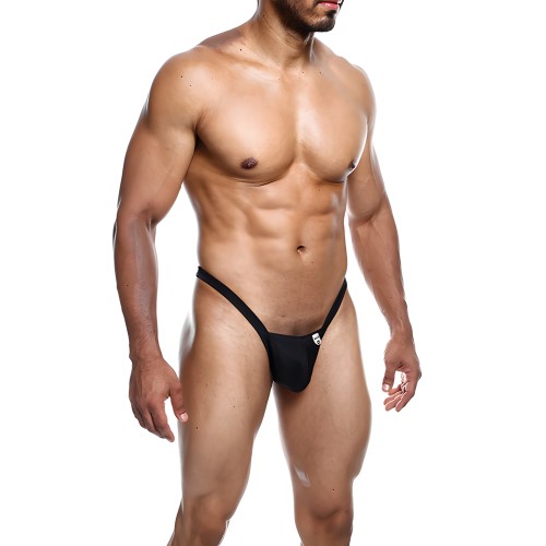 Male Basics Y Buns Thong en Negro