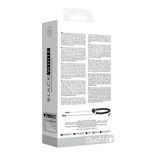 Shots Ouch Ball Gag w/Nipple Clamps - Black