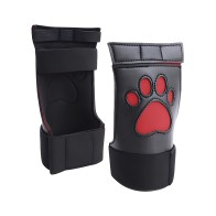 Shots Ouch Puppy Play Paw Cut-Out Gloves - Red - Fun & Playful