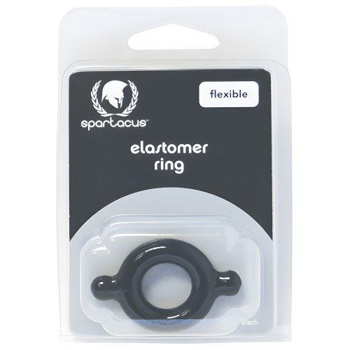 Spartacus Elastomer Cock Ring - Black