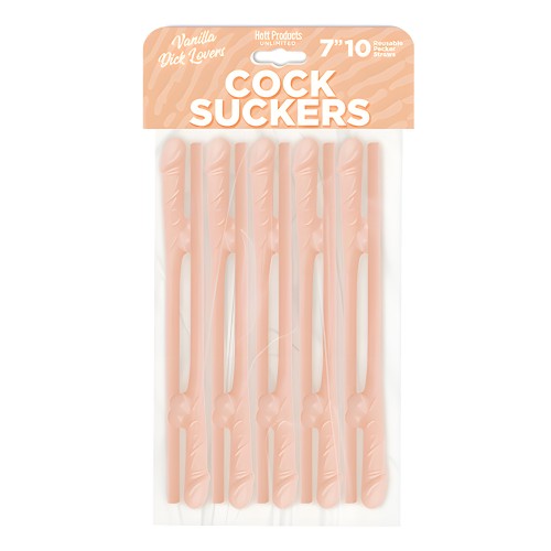 Popotes en Forma de Pene Cock Suckers - Amantes de la Vainilla