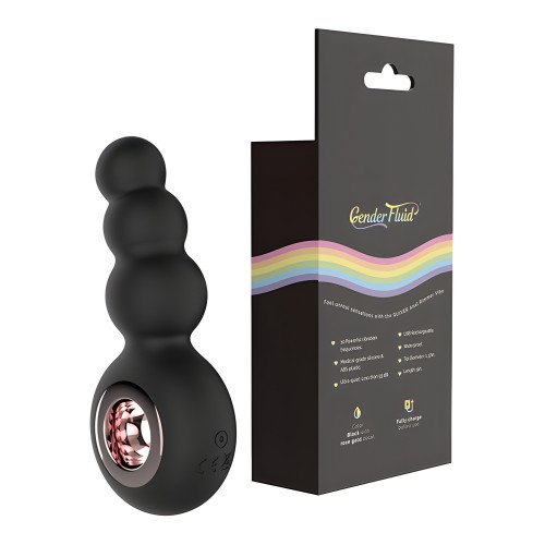 Gender Fluid Quiver Anal Ring Bead Vibe - Negro