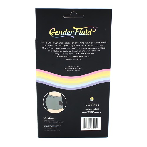Gender Fluid 5" Equipped Soft Packer - Dark Brown