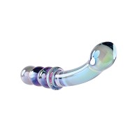 Gender X Lustrous Galaxy Wand Dual Ended Glass Massager - Green
