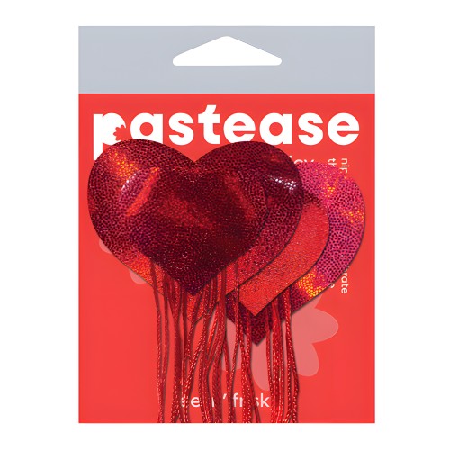 Pastease Corazón Holográfico con Flecos - Rojo O/S