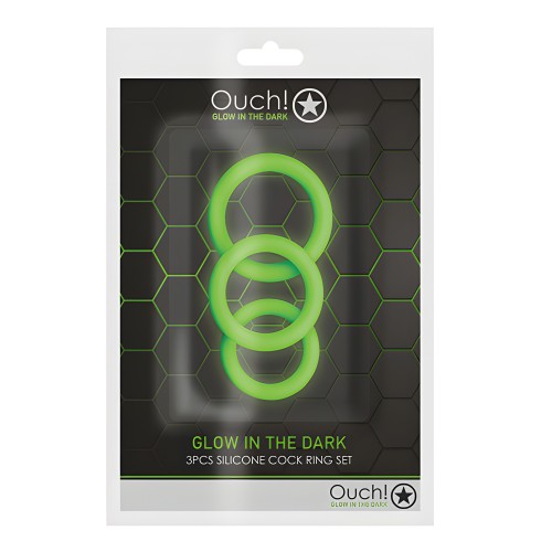 Set de Anillos para el Pene Ouch - Brilla en la Oscuridad