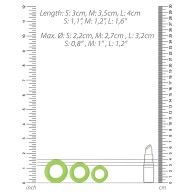 Shots Ouch Cock Ring Set - Glow in the Dark