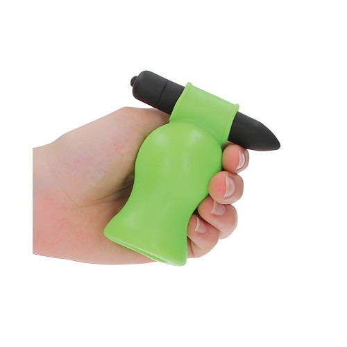 Shots Ouch Vibrating Head Masturbator - Glow in the Dark