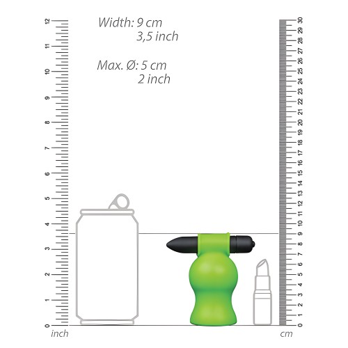 Masturbador con Cabeza Vibrante Shots Ouch - Brilla en la Oscuridad