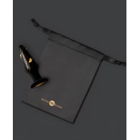 Secret Kisses Handblown Glass Plug - Black/Gold