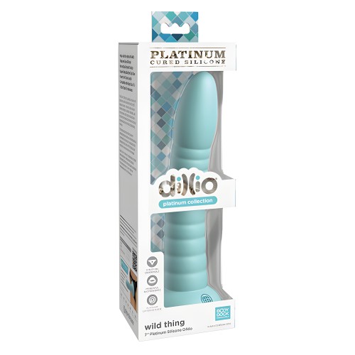 Dillio Platinum 7" Dildo Salvaje de Silicona - Verde Teal