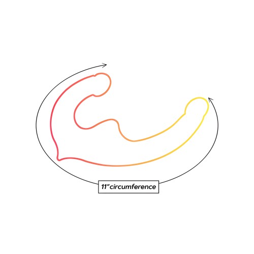 Strap On Sin Correas Gradiente - Rosa/Amarillo