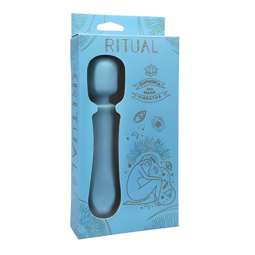 RITUAL Euphoria Rechargeable Silicone Wand Vibe - Blue