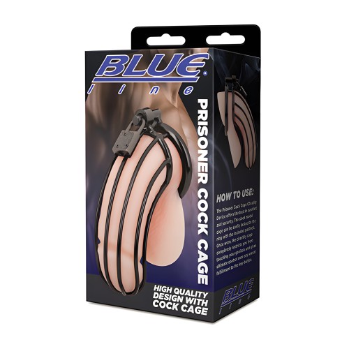 Blue Line Jaula de Prisión para Pene - Negra