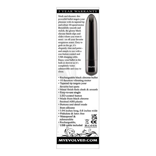 Evolved Real Simple Rechargeable Bullet - Black Chrome