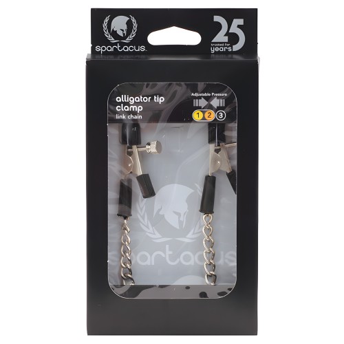 Spartacus Adjustable Alligator Nipple Clamps w/Link Chain