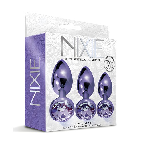 Set de Entrenamiento Nixie Metal Butt Plug - Púrpura Metálico