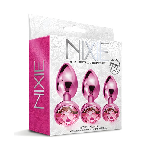 Nixie Metal Butt Plug Trainer Set - Pink