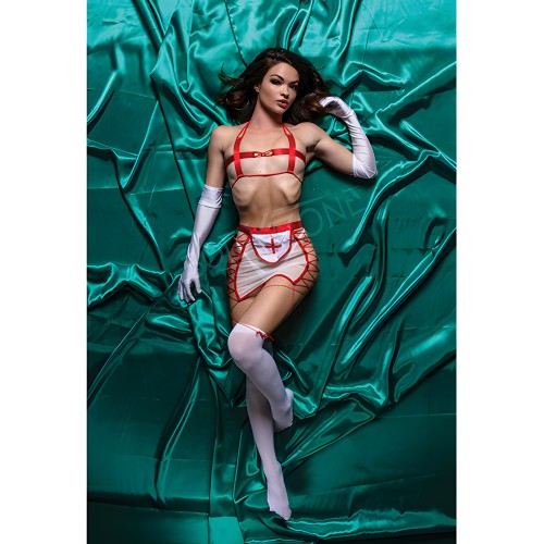 Conjunto de Enfermera Traviesa - Rojo/Blanco M/L