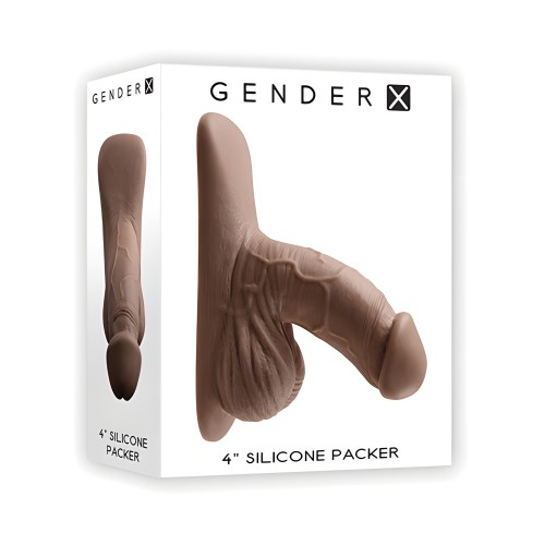 Gender X Packer de Silicona de 4" - Oscuro