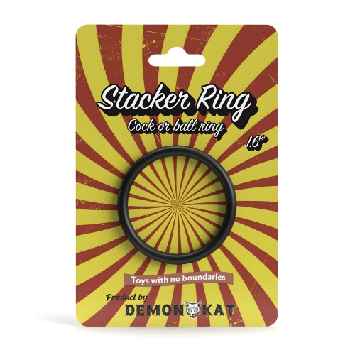 Demon Kat Stacker Ring - Black