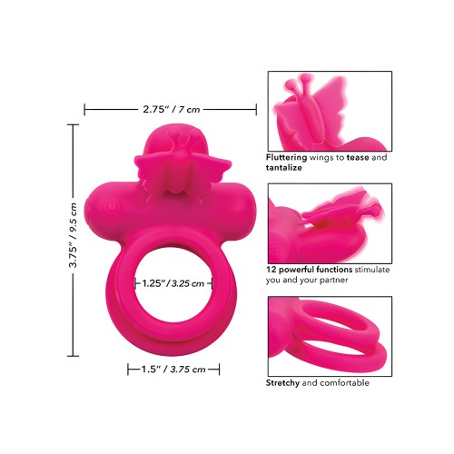 Silicone Rechargeable Butterfly Dual Ring